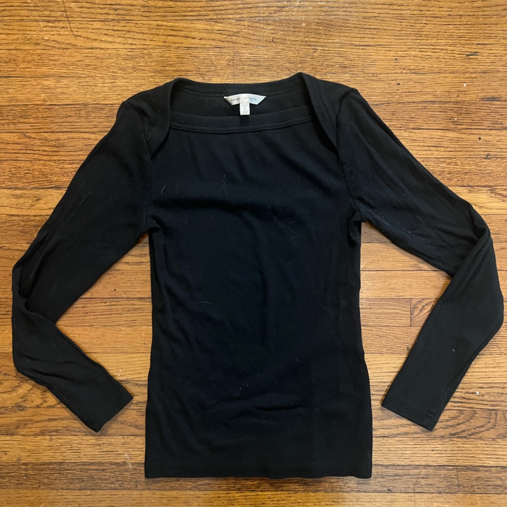 Banana Republic Elegant Black Knit Top